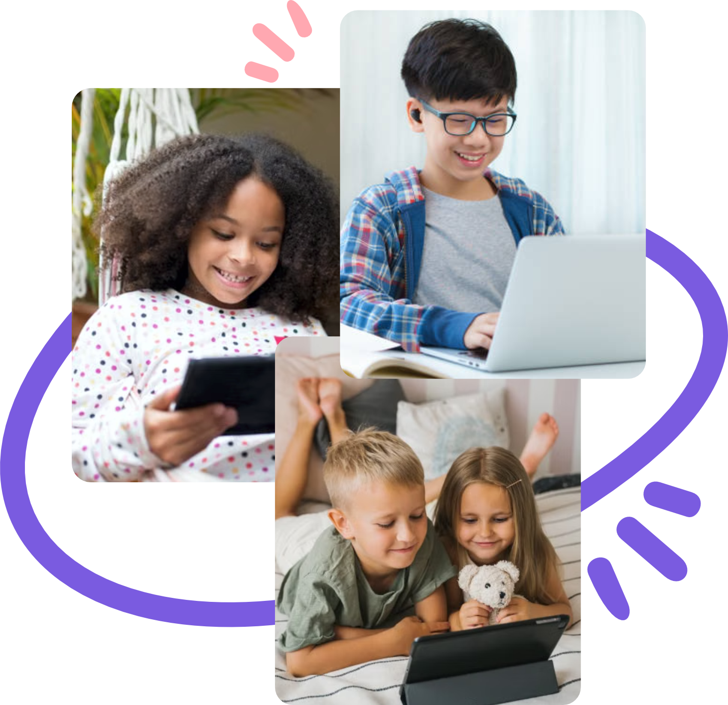 Kids learning with AI at Curious Academy